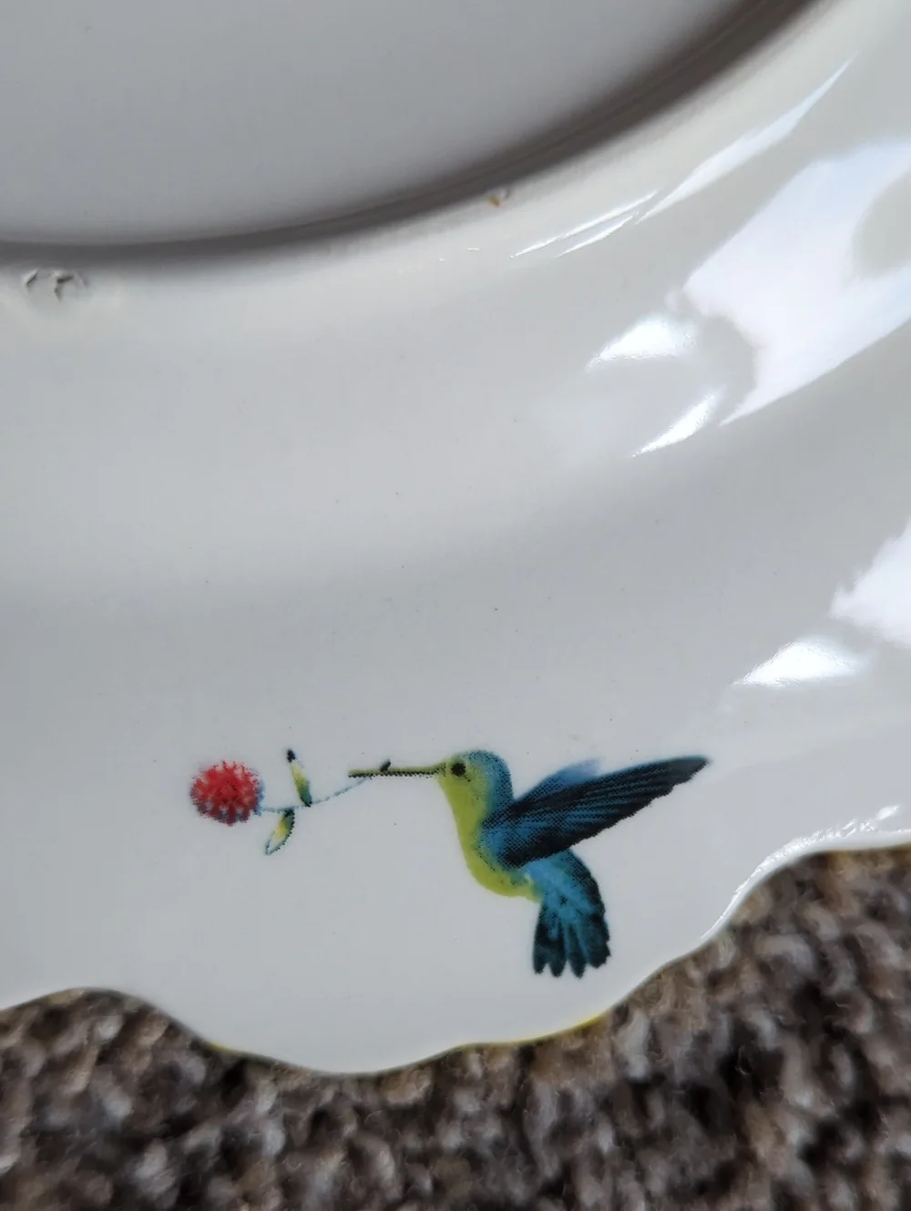 Anthropologie Nature Table Lou Rota Hummingbird Dessert Plate